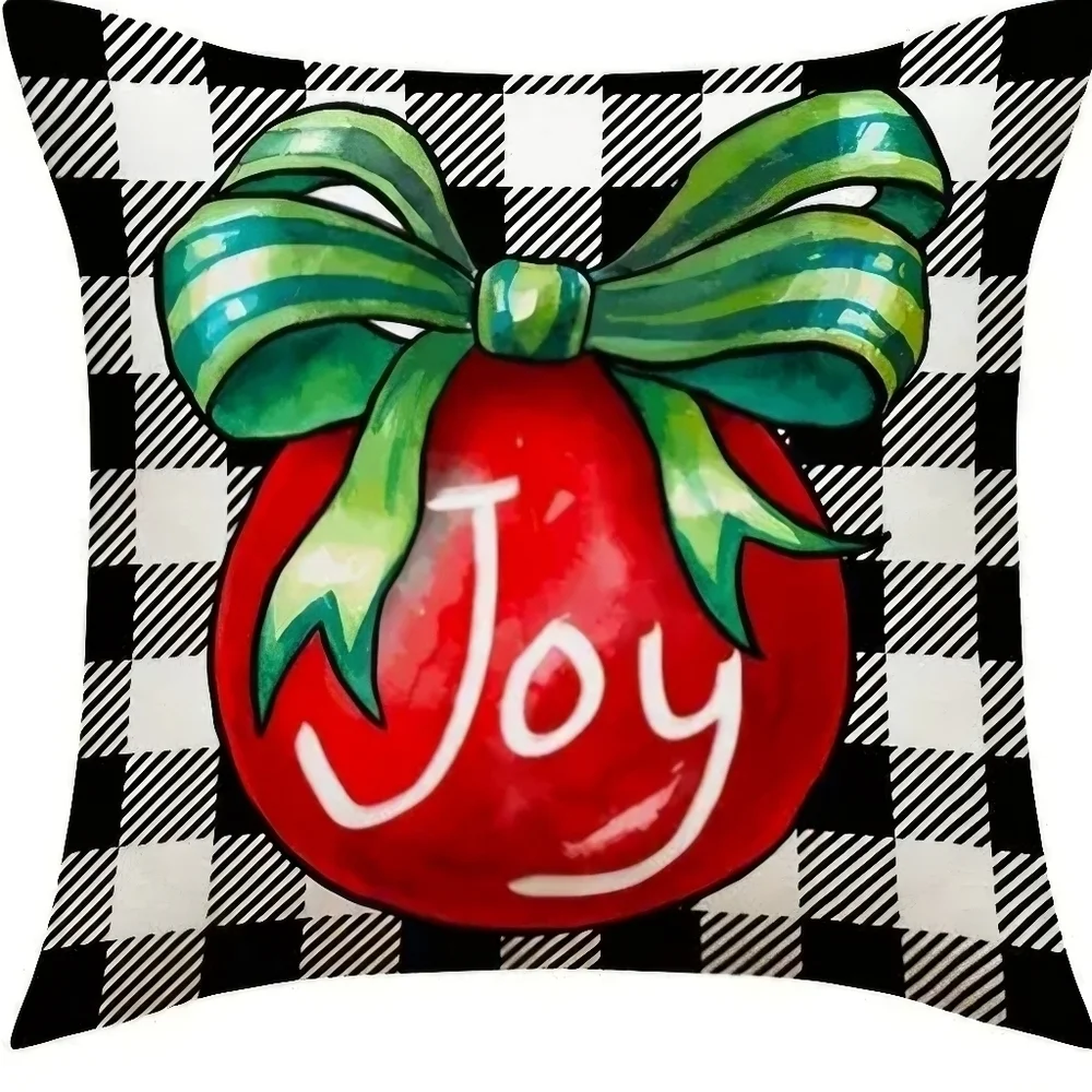 SET OF 2 CHRISTMAS THROW PILLOW COVERS.  BRAND NEW